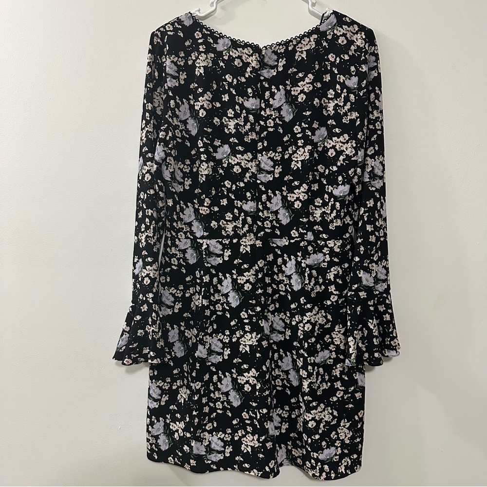 Wayf‎ Black Floral Long Sleeve Dress Size Large New - Picture 5 of 8